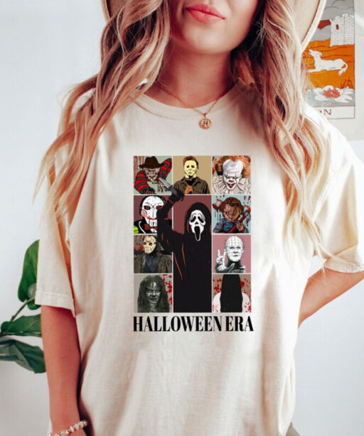 Comfort Colors® In My Halloween Era Shirt, Horror Halloween Characters Shirt, Horror Movie shirt, Halloween Horror Nights, Scary Movie shirt