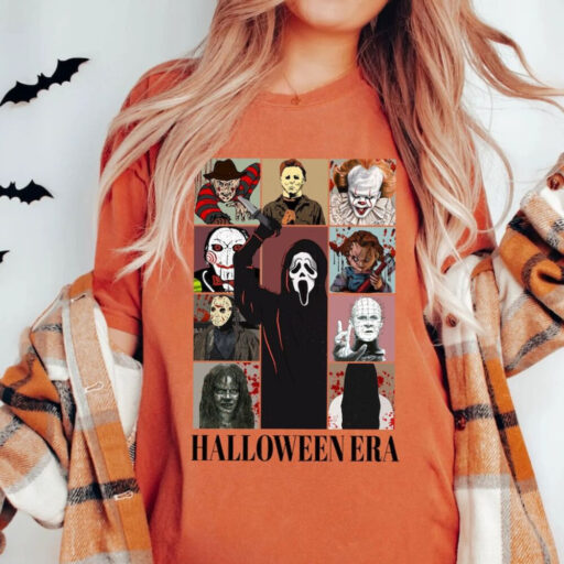 Comfort Colors® In My Halloween Era Shirt, Horror Halloween Characters Shirt, Horror Movie shirt, Halloween Horror Nights, Scary Movie shirt