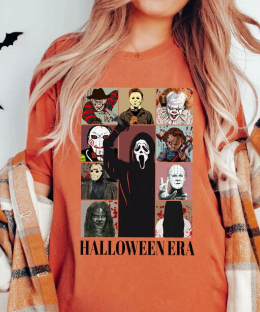 Comfort Colors® In My Halloween Era Shirt, Horror Halloween Characters Shirt, Horror Movie shirt, Halloween Horror Nights, Scary Movie shirt