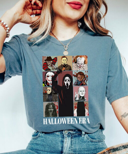 Comfort Colors® In My Halloween Era Shirt, Horror Halloween Characters Shirt, Horror Movie shirt, Halloween Horror Nights, Scary Movie shirt