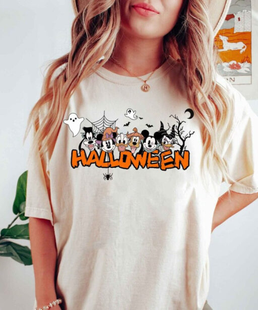 Comfort Colors® Mickey And Friend Halloween Shirt, Disney Halloween Comfort Colors® Shirt, Disney Mickey and Friends Halloween Team Shirt