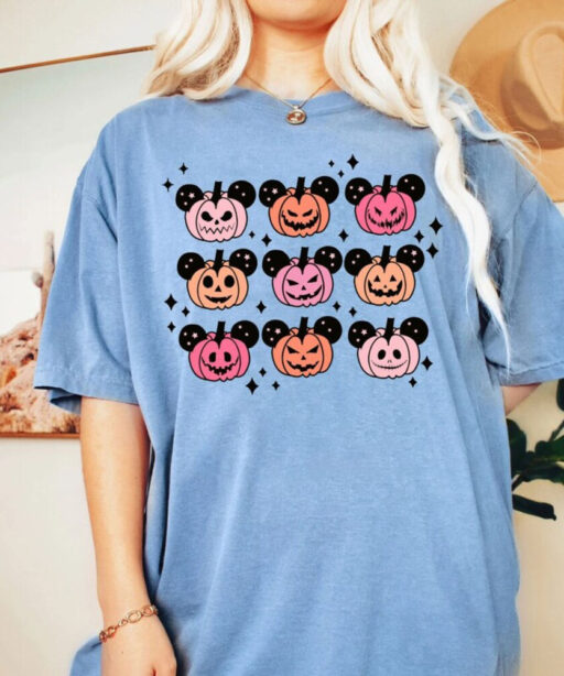 Comfort Colors® Vintage Mickey Mouse Halloween Party Shirt, Fall Best Day Ever Mouse Ears Shirt, Halloween Spooky Family Mom Dad Shirt