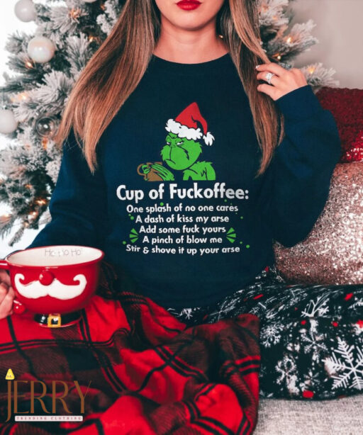 Cup Of Fuckoffee christmas shirt, Cup Of Fuckoffee grinch xmas, christmas coffee, funny xmas, character face, Christmas Grinch, Grinch Cup