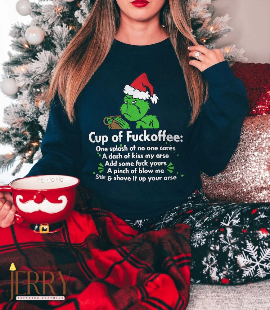 Funny Grinch Cup of F*ckoffee Christmas Mug - Teeholly