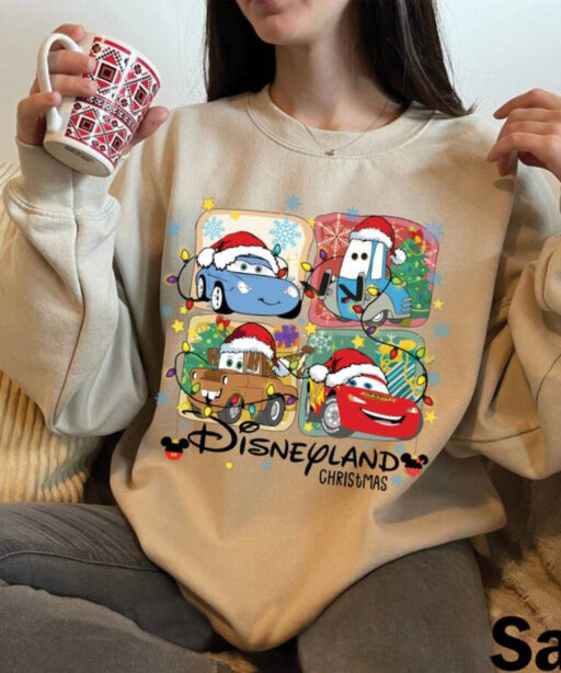 Disney Cars Merry Christmas Shirt, Lightning Mcqueen, Pixar Cars Shirt, Disney Cars Land Tee, Disney Christmas, Disneyland, Magic Kingdom