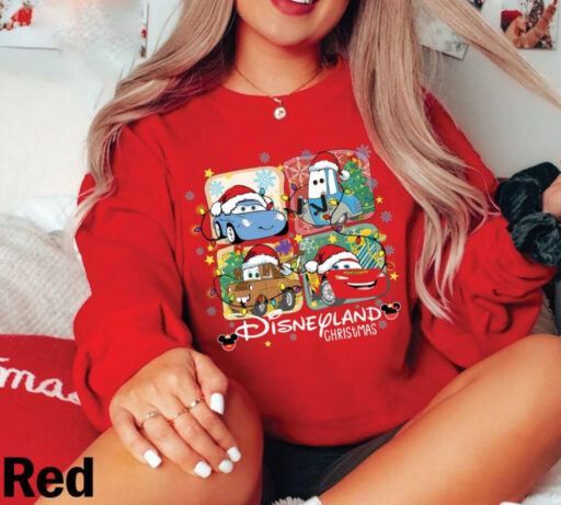 Disney Cars Merry Christmas Shirt, Lightning Mcqueen, Pixar Cars Shirt, Disney Cars Land Tee, Disney Christmas, Disneyland, Magic Kingdom