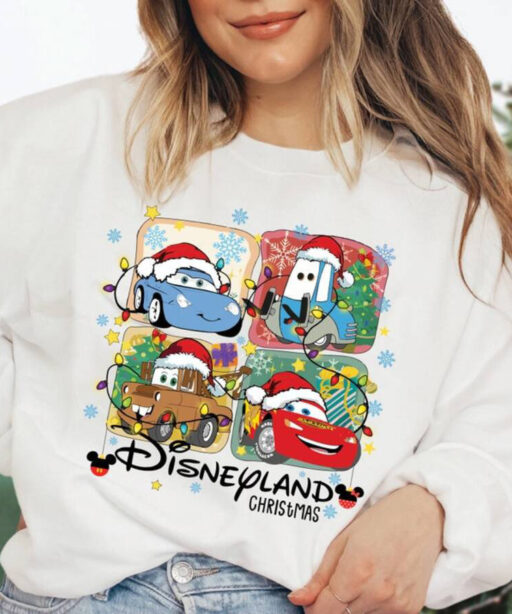 Disney Cars Merry Christmas Shirt, Lightning Mcqueen, Pixar Cars Shirt, Disney Cars Land Tee, Disney Christmas, Disneyland, Magic Kingdom