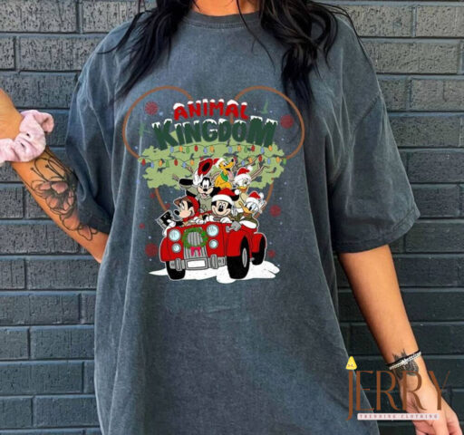 Disney Christmas Animal Kingdom Comfort Shirt, Retro Mickey and Friends Safari Christmas Trip, Disney Family Very Merry Christmas Party 2023