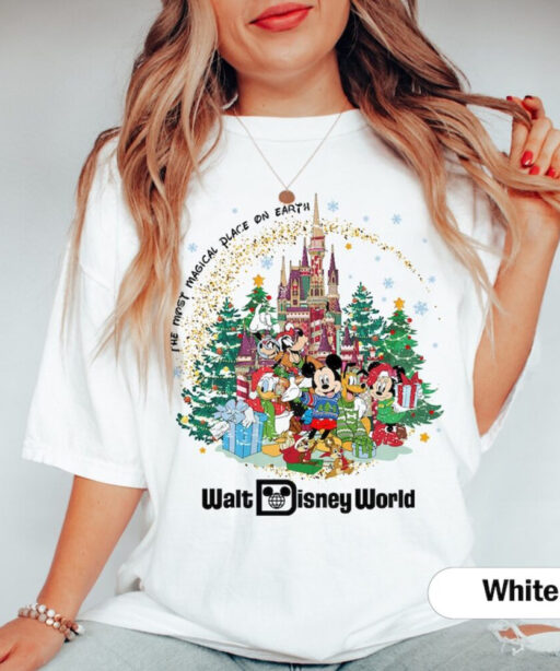 Disney Christmas Vintage Shirt, Walt Disney World Christmas Shirt, Magic Kingdom Xmas, Mickey And Friends Christmas Shirt, Disneyland Xmas