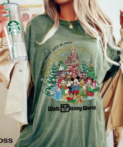 Disney Christmas Vintage Shirt, Walt Disney World Christmas Shirt, Magic Kingdom Xmas, Mickey And Friends Christmas Shirt, Disneyland Xmas
