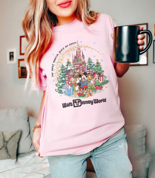 Disney Christmas Vintage Shirt, Walt Disney World Christmas Shirt, Magic Kingdom Xmas, Mickey And Friends Christmas Shirt, Disneyland Xmas