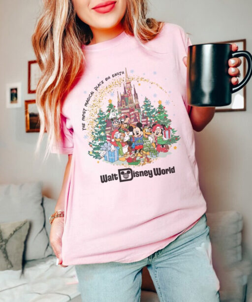 Disney Christmas Vintage Shirt, Walt Disney World Christmas Shirt, Magic Kingdom Xmas, Mickey And Friends Christmas Shirt, Disneyland Xmas