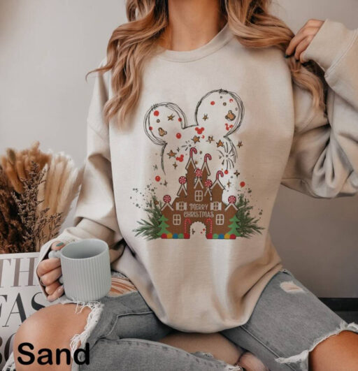 Disney Gingerbread Castle Shirt,Disney Christmas Family Shirts,Disney Christmas Shirt,Minnie Mickey Christmas Shirt,Disney Gingerbread Shirt