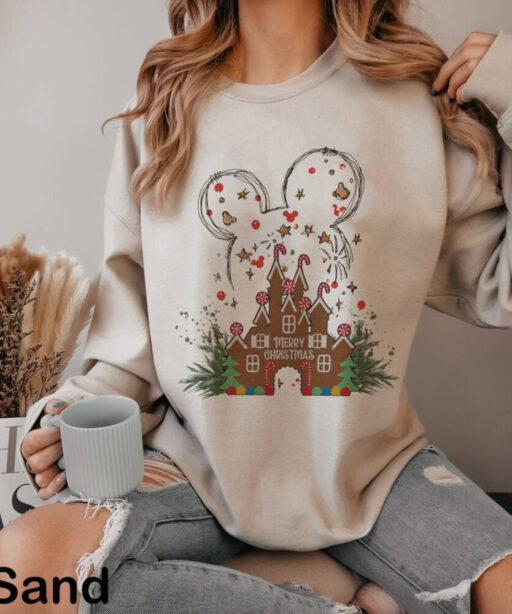 Disney Gingerbread Castle Shirt,Disney Christmas Family Shirts,Disney Christmas Shirt,Minnie Mickey Christmas Shirt,Disney Gingerbread Shirt