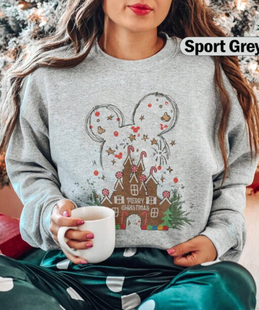 Disney Gingerbread Castle Shirt,Disney Christmas Family Shirts,Disney Christmas Shirt,Minnie Mickey Christmas Shirt,Disney Gingerbread Shirt