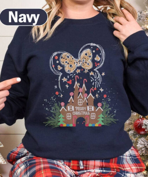 Disney Gingerbread Castle Shirt,Disney Christmas Family Shirts,Disney Christmas Shirt,Minnie Mickey Christmas Shirt,Disney Gingerbread Shirt