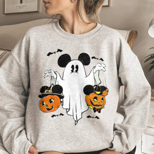 Disney Halloween, Mickey Ghost Halloween Comfort Color Shirt, Mickey Spooky Season, Mickey's Not So Scary Halloween, Halloween Pumpkin Shirt