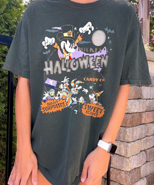 Disney Halloween, Mickey and friend, Mickey Witch, Horror Movie Shier, Holloween Disney Shirt, 13th Of July,trick or treat