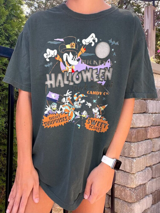 Disney Halloween, Mickey and friend, Mickey Witch, Horror Movie Shier, Holloween Disney Shirt, 13th Of July,trick or treat