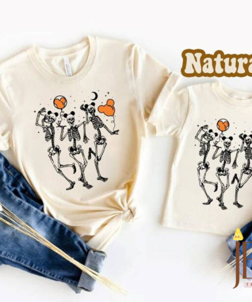 Disney Halloween Shirt, Disney Halloween Dancing Skeleton Mickey Ears Shirt, Disneyland Family Halloween Shirt, Funny Skeleton Shirt