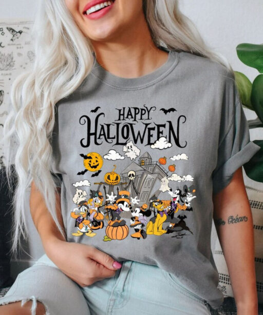 Disney Halloween Shirt, Halloween Mickey &Friends Shirt, Disney Halloween Skeleton Shirt,Disney Halloween Matching Shirt,Disney Family Shirt