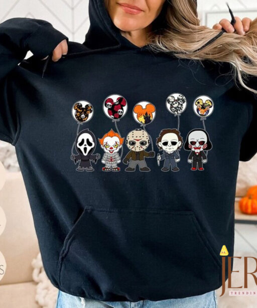 Disney Horror Friends Sweatshirt, Disney Horror Nights, Disney Halloween, Horror Fan Shirt, Disney Family Hoodie, Disney Horror Squad