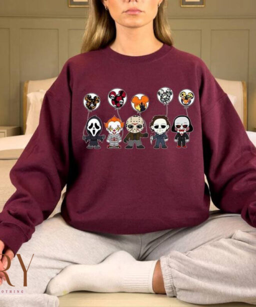 Disney Horror Friends Sweatshirt, Disney Horror Nights, Disney Halloween, Horror Fan Shirt, Disney Family Hoodie, Disney Horror Squad