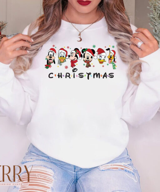 Disney Merry Christmas Character Shirt, Disney Christmas Shirt, Santa Mickey Andmax Shirt Minnie Christmas Shirt, Santa Shirt, Xmax Shirt