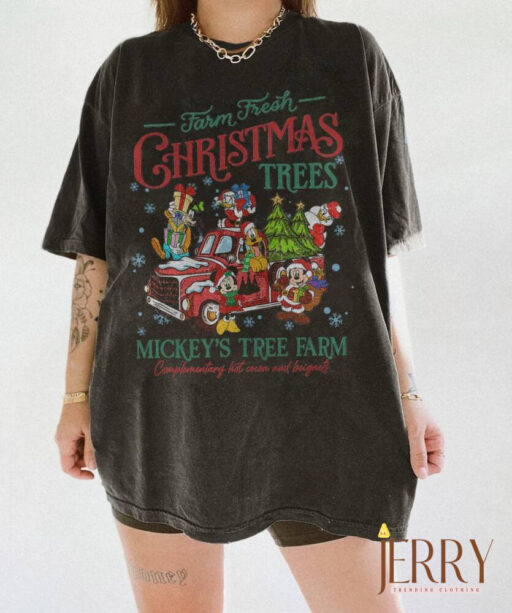 Disney Mickey Farm Fresh christmas trees shirt, mickey's tree farm shirt, Tree Farm Mouse and Friends xmas, mickey and friends christmas tee