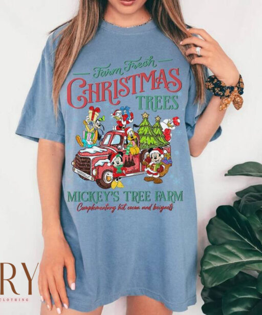 Disney Mickey Farm Fresh christmas trees shirt, mickey's tree farm shirt, Tree Farm Mouse and Friends xmas, mickey and friends christmas tee