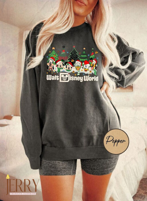 Disney Mickey Minnie Friends Sweatshirt, Mickey and Friends Christmas Sweatshirt, Disneyland Christmas, Merry Christmas Women Sweatshirt