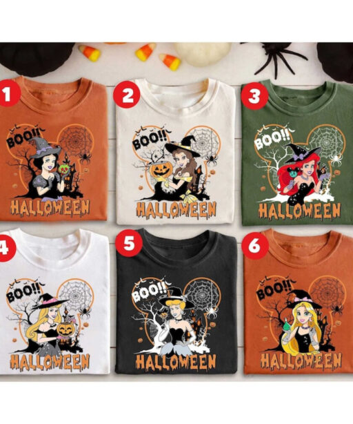 Disney Princess Halloween Shirts, Disneyland Princess Shirts, Disney Princess Shirt, Disney Princess With Pumpkin Shirts, Halloween Princess