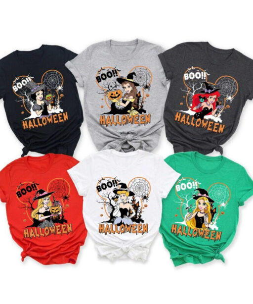 Disney Princess Halloween Shirts, Disneyland Princess Shirts, Disney Princess Shirt, Disney Princess With Pumpkin Shirts, Halloween Princess