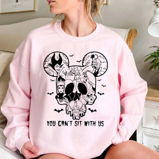 Disney Villains You Can’t Sit With Us Sweatshirt, Halloween Disney Villains Comfort Color Shirt, Disney Witches Shirt,Disney Halloween Shirt