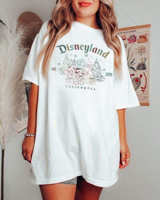 Disneyland Est 1955 Christmas Comfort Colors Shirt, Mickey Minnie And Friends Christmas Shirts, Mickey Christmas Shirt, Merry Christmas 2023