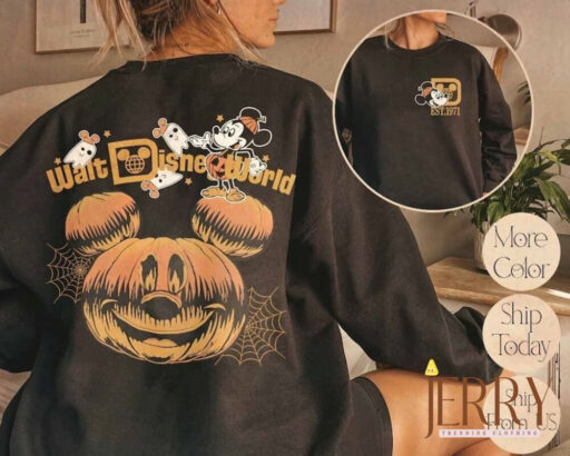 Disneyland Halloween 2 Side Shirt, Disneyworld 2 Side Halloween Shirt, Halloween Matching Shirt, Spooky Season Shirt, Disney Trip Tee