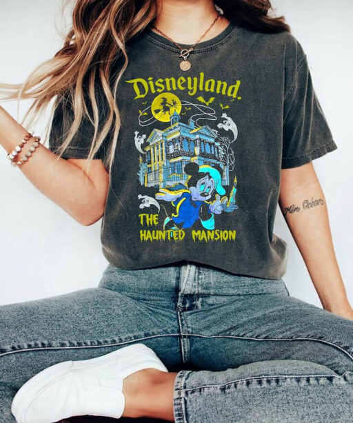 Disneyland Haunted Mansion Comfort Colors Shirt, Mickey Halloween T-Shirt, Disneyland Trip, Trick or Treat Tee, Disney Halloween Party Shirt