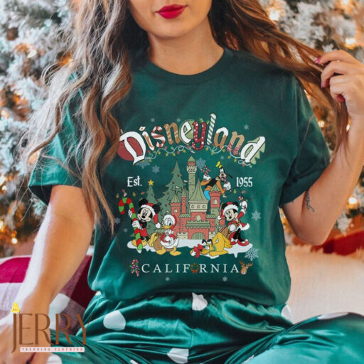 Disneyland Mickey and mouse shirt, Christmas Disney shirt, vintage disney christmas tree, Mickey and minie, Disney xmas, tis the season