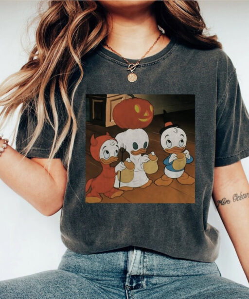 Donald Disney Halloween Tshirt, Disney Halloween Shirt, Disneyland Comfort Color Tee, Halloween Party 2023, Mickeys Not So Scary Sweatshirt.