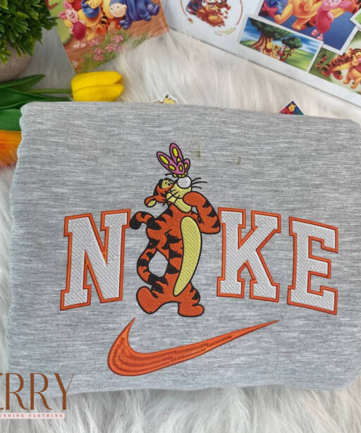 Eeyore And Tigger Disney Nike Embroidered Sweatshirts