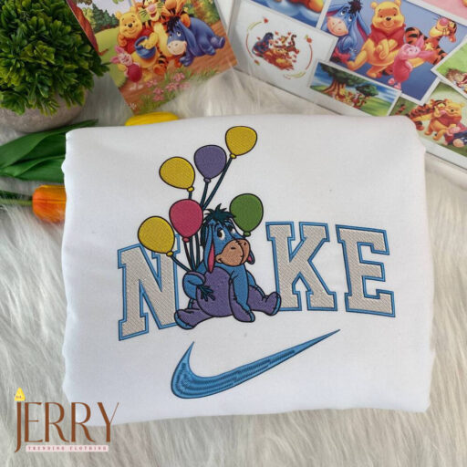 Eeyore And Tigger Disney Nike Embroidered Sweatshirts