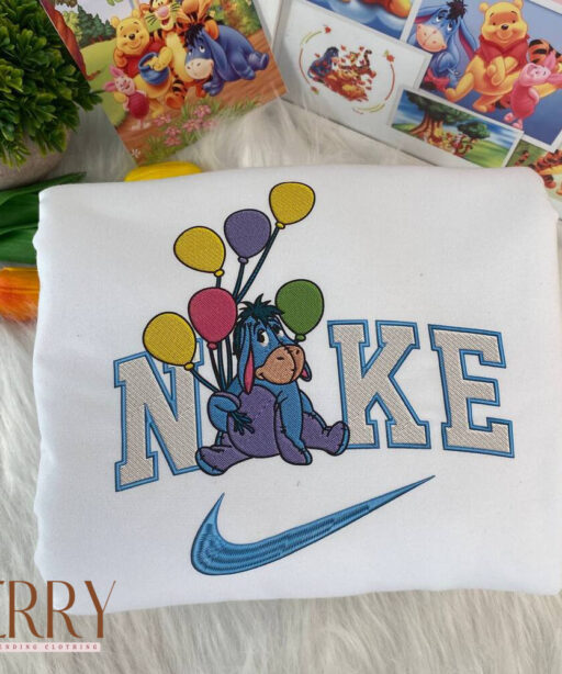 Eeyore And Tigger Disney Nike Embroidered Sweatshirts