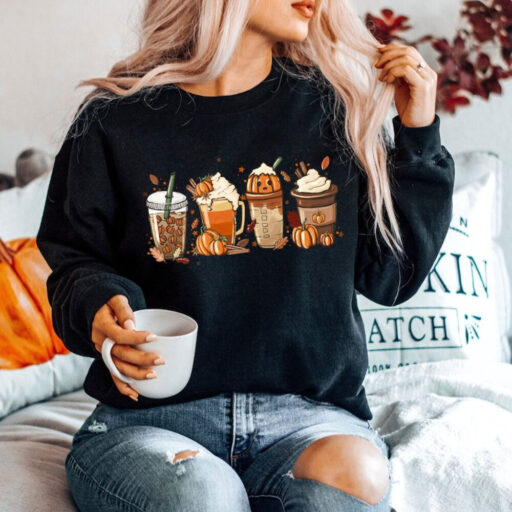 Fall Coffee Shirt, Halloween Coffee Shirt, Cute Pumpkin Latte Shirt, Pumpkin Spice Latte Shirt, Coffee Lover Halloween Shirt,Halloween Shirt