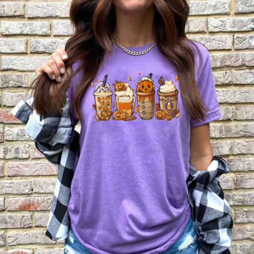 Fall Coffee Shirt, Halloween Coffee Shirt, Cute Pumpkin Latte Shirt, Pumpkin Spice Latte Shirt, Coffee Lover Halloween Shirt,Halloween Shirt