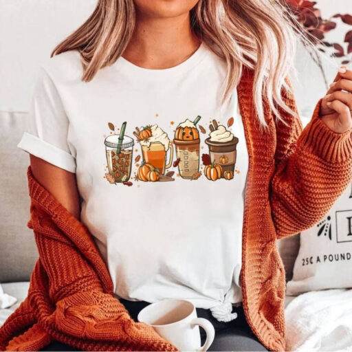 Fall Coffee Shirt, Halloween Coffee Shirt, Cute Pumpkin Latte Shirt, Pumpkin Spice Latte Shirt, Coffee Lover Halloween Shirt,Halloween Shirt