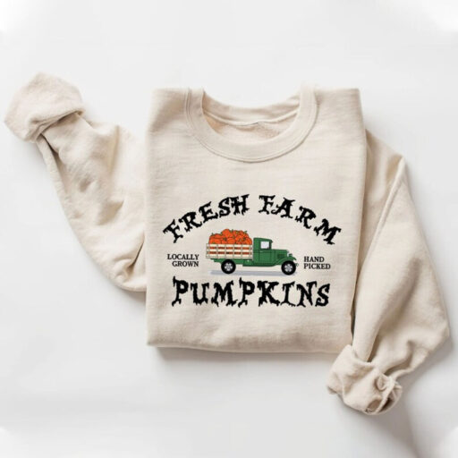 Farm Fresh Pumpkin Sweatshirt, Fall Crewneck Sweatshirt, Pumpkin Shirt, Fall Sweater, Pumpkin Patch Sweatshirt, Womens Fall Shirt, Fall Gift
