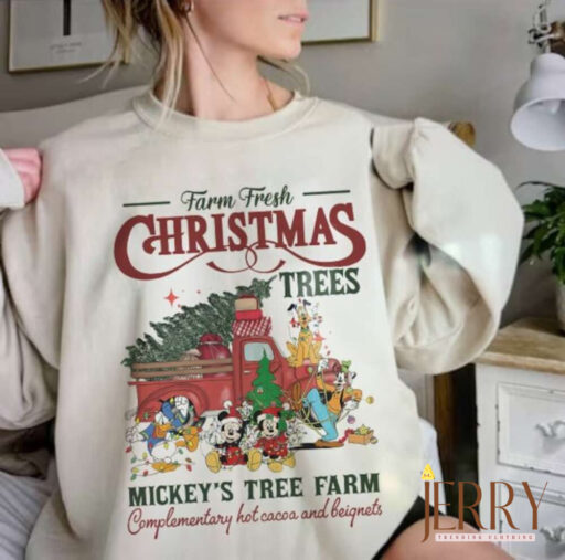 Farm Fresh christmas trees, mickey's trees farm shirt, Christmas tree truck, Christmas Disney shirt, Disney Kingdom Farm Fresh xmas shirt