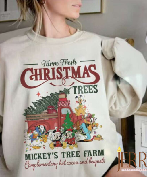 Farm Fresh christmas trees, mickey's trees farm shirt, Christmas tree truck, Christmas Disney shirt, Disney Kingdom Farm Fresh xmas shirt