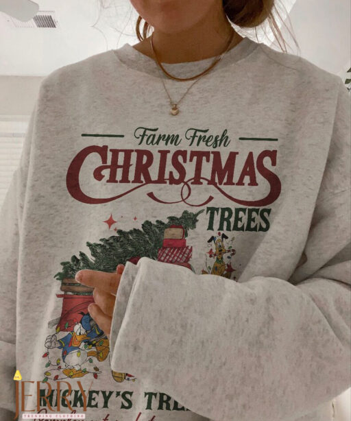 Farm Fresh christmas trees, mickey's trees farm shirt, Christmas tree truck, Christmas Disney shirt, Disney Kingdom Farm Fresh xmas shirt