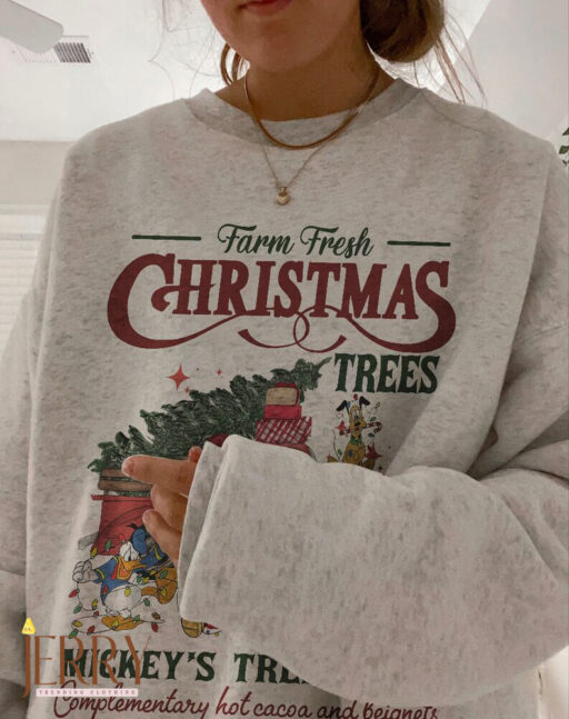 Farm Fresh christmas trees, mickey's trees farm shirt, Christmas tree truck, Christmas Disney shirt, Disney Kingdom Farm Fresh xmas shirt